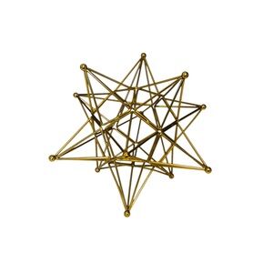 Geometric Starburst Metal Sculpture - Gold